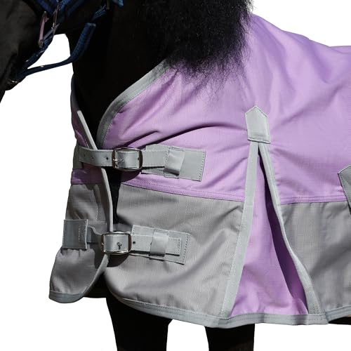Gallopoff 1200D Ponydecke 200g/m² – wasserdichte & Atmungsaktive Regendecke für Ponys, Shetty, Gefütterte Winterdecke mit Kreuzgurten, Schweiflatz & Verstellbarem Brustverschluss 100cm