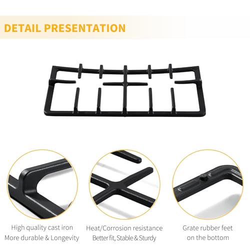 Allstare AEB73125001 Burner Grate Replacement Parts for LG Gas Stove Parts Range Grille Side Grate 19.6’’ x 10.6’’ LRG3061ST LRG3091ST LG Stove Top Cast Iron Cooktop Grate Wok Rack 1 Pack by Allstare - Image 3