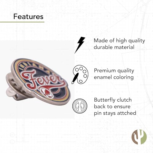 Desert Cactus Indiana Fever Lapel Pin WNBA Team Logo National Basketball Association Enamel Made of Metal (Lapel Pin)4