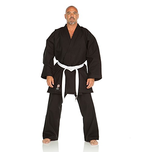 Ronin Brand Karate-Uniform, traditionell, schwer, 340 g, Schwarz