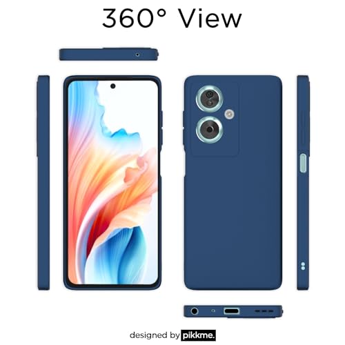 Image of Outlouders Back Cover for Oppo A79 5G | Camera Protection | Durable Soft Matte Silicone Bumper Case (Blue)