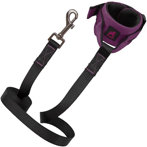 Image of Gooby Ripstop Z Wristband Surfer Leash, Purple, 6 FT | Hands-free wristband; Ripstop scratch-resistant; 6 ft; Adjustable hook-and-loop fastener; Match your harness