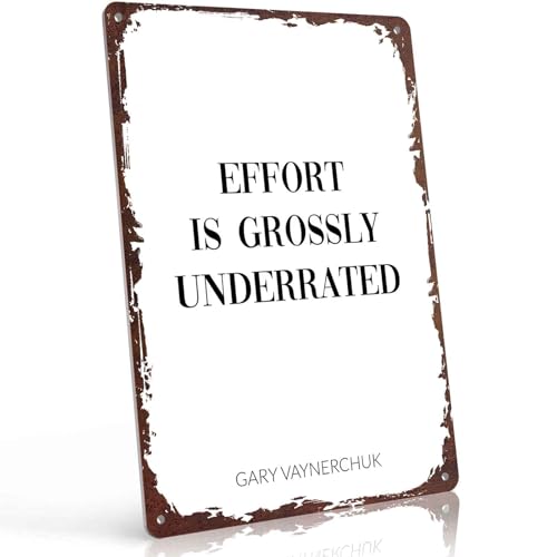 Gary Vaynerchuk Quote Metal Sign 8x12 Inch, Funny Aluminum Wall