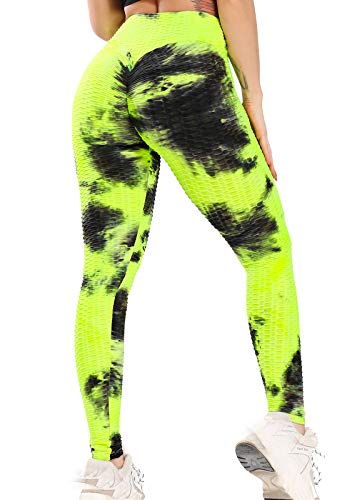 FITTOO Leggings de Sport Anti-Cellulite Femme Pantalon de Fitness Collant de Compression Taille Haute Slim Push Up Butt Lifter Pants Yoga pour Gym Jogging