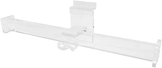 DBM IMPORTS Clear Acrylic Slatgrid Slatwall T-Bar 11-1/2' for Hanging Display Chain Necklaces Retail Store