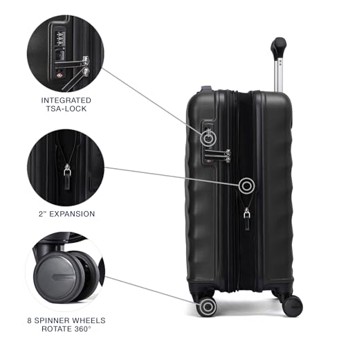 Travelpro Maxlite Air V2 Hardside Expandable Carry on Luggage, 8 Spinner Wheels, Lightweight Hard Shell Suitcase, TSA Lock, Black, International Carry On 18-Inch by Travelpro - Image 4