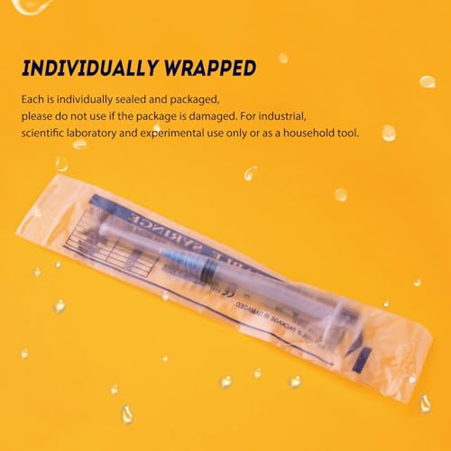 Image of 3ml Syringe 23G 1 inch Luer Lock Needle Lab Disposable Sample Syringes 100 Pack