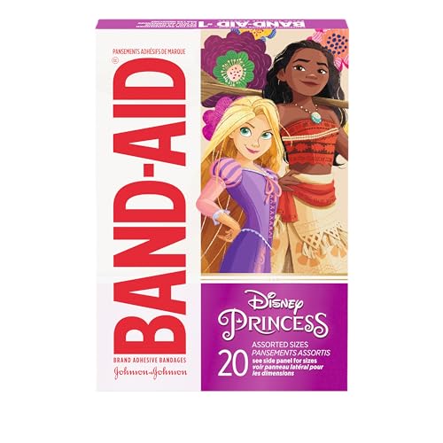 Image of Bundle of BAND-AID Brand Adhesive Bandages for Kids, Disney Princess, Assorted, 20 ct and BAND-AID Brand Adhesive Bandages, Disney Frozen II, Assorted Sizes, 20 ct