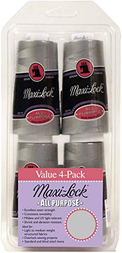 American & Efird 524 Maxi-Lock Hilo Gris Claro 4oz Pack miniatura 2