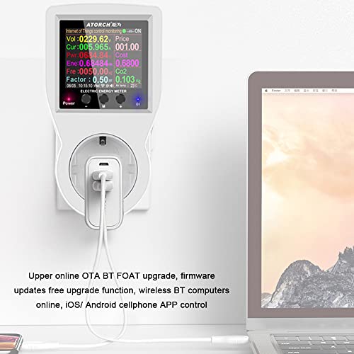 KKcare Versão BT Tomada de energia inteligente Monitor de energia elétrica Medidor de corrente alter