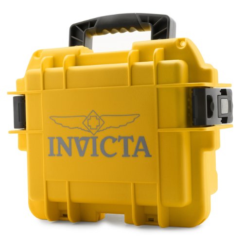 Invicta Ig0097-Sm1S-Y 3 Slot Yellow Plastic Watch Box Case #TOP4