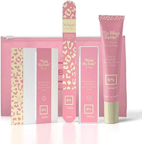 Beauty Nuggets My Nails Are Perfect Nail Care Kit, Ultimate Shine 3 Way Nail Buffing Block, Cuticle Cream, Nail File and Replacement Buffer Pads (My Nails Are Perfect Nail Care Kit)