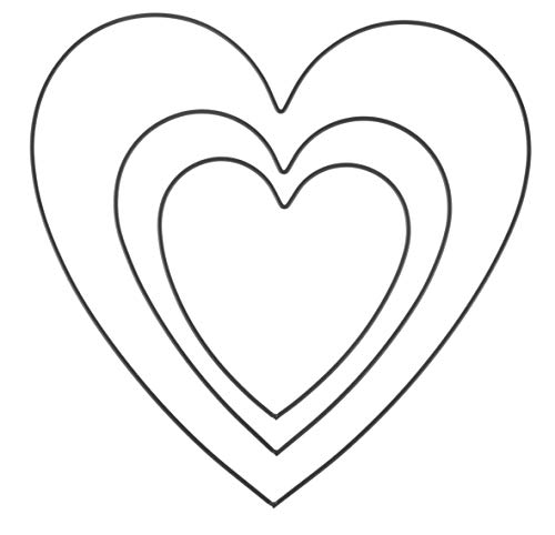 GLOREX 6 1294 407 Metal Frame Heart for Crafts Approx. 28 cm, Coated in Black, Ideal for Dream Catchers Macrame - Image 2