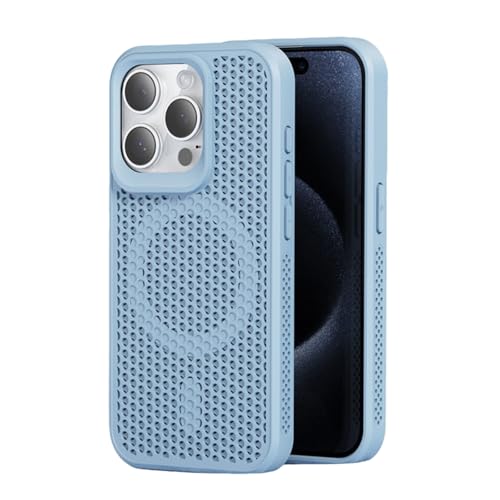 CASEOKO iPhone 15 Pro Max p P[X yMagSafeΉzwnjJMEʋCEϏՌیP[X (Cgu[AiPhone 15 Pro Max)