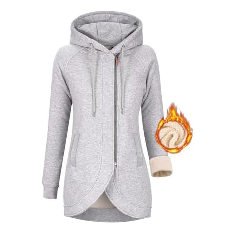 Voqeen Women's Fleece Winter Hoodie Jacket Cover