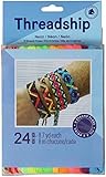 100% Polyester DMC - 24 x teilbares Bastelgarn - Neonfarben  Garn zum Sticken/Kreuzstich, Stricken, Freundschaftsbändchen und Nähen