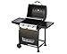 George Foreman 3 Burner Gas BBQ with Automatic Ignition & Integrated Thermometer, Black, Gas Barbecue, 2 Wheels Fitted Rack with 2 Shelves GFGBBQ3B