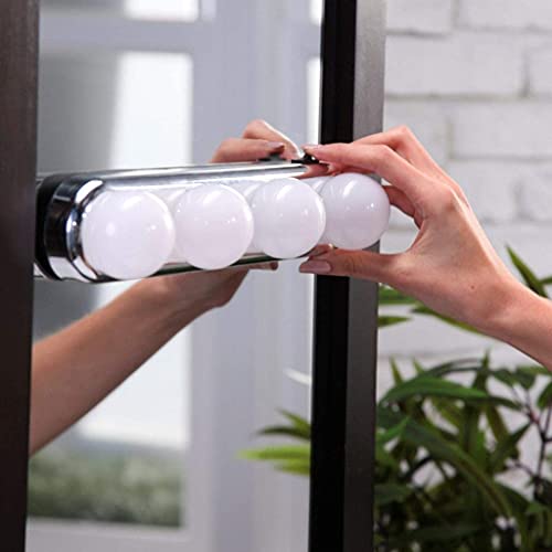 Luzes de Espelho Estilo Camarim 4 Lâmpadas LED com Ventosa