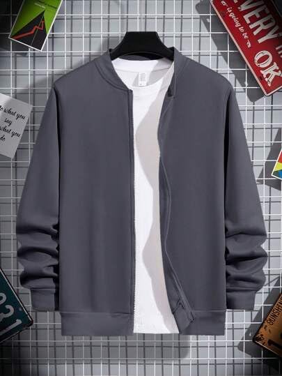 Image of Trillion Solid Men's Bomber Jacket For Men