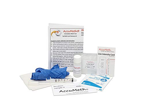AccuMeth Methamphetamine Residue Detection Test Kit for Homes | 0.1 µg/100cm2 Legal Standard