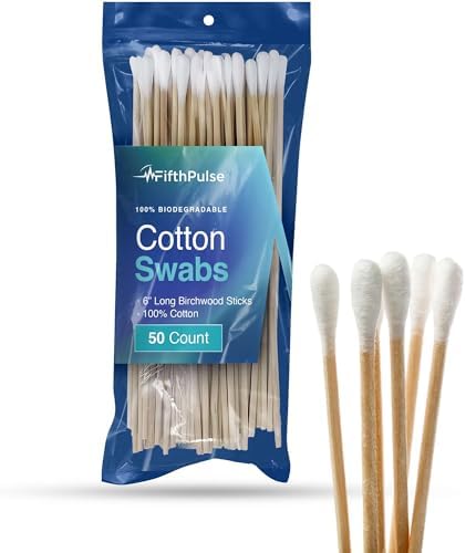 Coton-Tiges Longs (15cm) - Lot De 400 | Bâton Bois, Pour Nettoyage, Maquillage, Bricolage