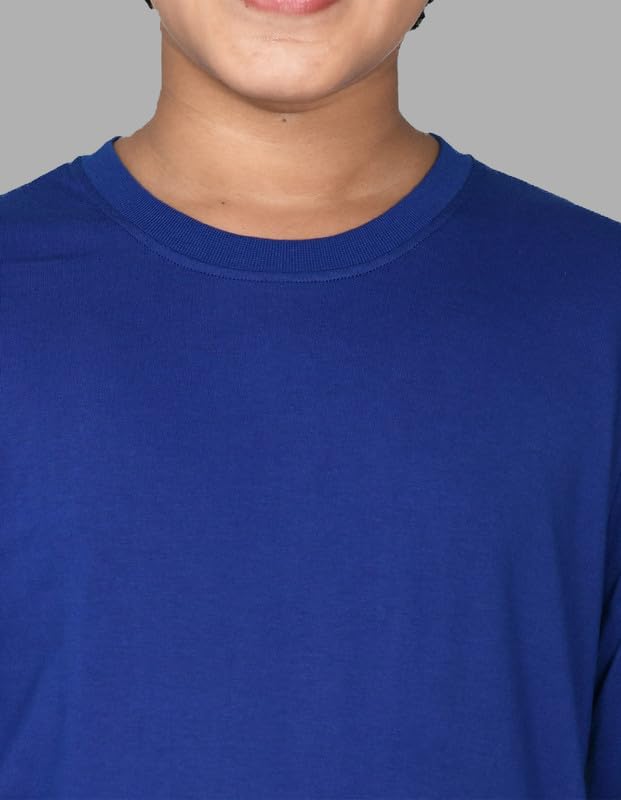 Image of Nusyl Boys Solid Cotton Blend Tshirts - Soft & Comfortable Full-Sleeves T-Shirts | Casual Wear for Kids & Teen Boys | Full Sleeves T-Shirts |- NUBCTSF001-PO2-1
