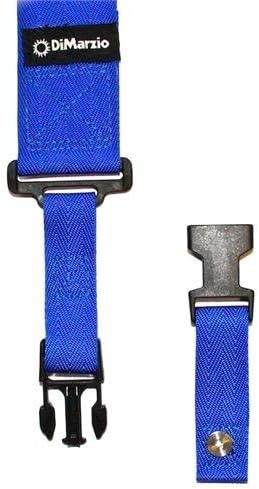 DiMarzio DD2200BL 2" Nylon ClipLock Guitar Strap Blue w/Bonus RIS Pick (x1) 66333400025