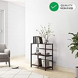 Amazon Brand - Solimo 2-Tier Book Shelf (Walnut)