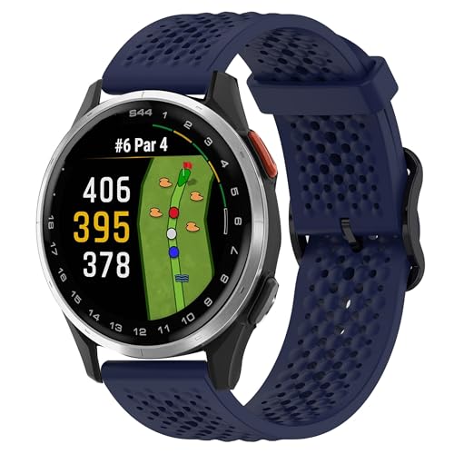 Bracelet montre Garmin Approach S50 silicone 20mm avec boucle métal robuste
