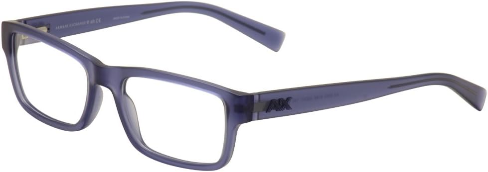 Armani Exchange AX3023-8165 Eyeglass Frames-Matte Blue Transparent 53mm