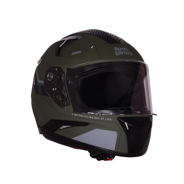 Royal-Enfield-AIR-X-1901-Full-Face-Helmet-Certification-ISI-DOT-High-Impact-Grade-ABS-Shell-Multipore-Ventilation-System-Aerodynamic-Design-with-Aggressive-Styling-Battle-Green-XL-62CM Royal Enfield AIR-X 1901 Full Face Helmet | Certification: ISI & DOT | High Impact Grade ABS Shell |Multipore Ventilation System | Aerodynamic Design with Aggressive Styling | Battle Green (XL) 62CM
