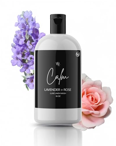 The Diamond Life Home “CALM” Luxury Linen & Delicates Wash – Natural Liquid Laundry Detergent – Lavender & Rose Scent – Gentle, Plant-Based, HE Safe – 16 fl oz (Pack of 1)