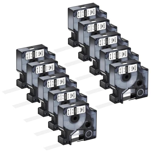 3-10pk A18444 S0718600�p�̌݊����̂��郉�x�����{��12mm 12mm�̔����e�[�v�ł́A1000 5000���[�J�[�Ɠ��삵�܂�(10PK Black on White)