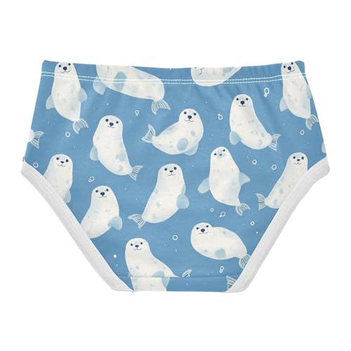Wusikd Cute Seals Girls' Underwear Cotton Girls Briefs Soft Toddler Underwear 2T2