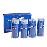 BONEW 400 Stück Dental-Einweg-Applikatoren, 901 | Mikro-Biegbare Bürste in normaler Größe mit blauem Stab