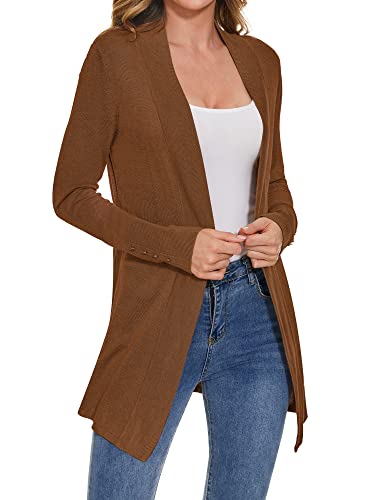 Image of Cardigan for Women Dressy Casual Long Sleeve Open Front Knit Cardigan Sweaters