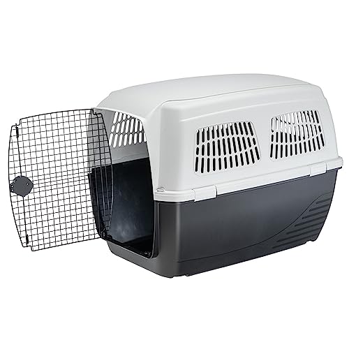 Ferplast CLIPPER 7 Hundetransporter, IATA, Hundetransporter Größe max. 60 kg, Harter Transporter, Reisen, Tiere Auto Flugzeug Zug, 105 x 75 x H79 cm, Stahltür,