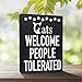 Cats Welcome People Tolerated Wooden Sign - Funny Cat Lover & Mother’s Day Gift from Cat, 6x8 Wall or Shelf Decor - American Made