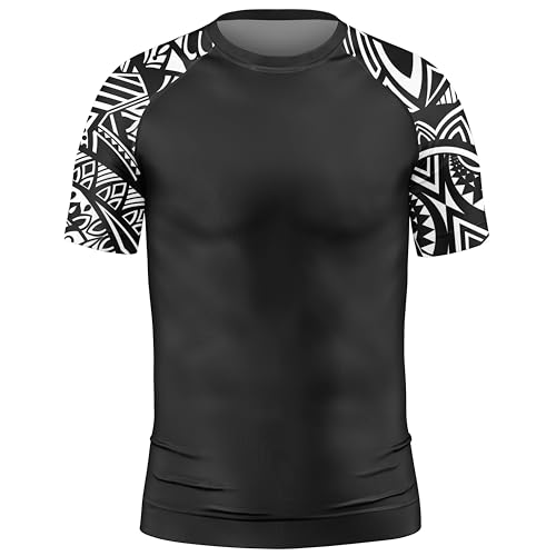 Men's Sleeve UPF 50+ Rash Guard Skins Compression UV Sun Protection Rashguard Water Sports Rash Guard