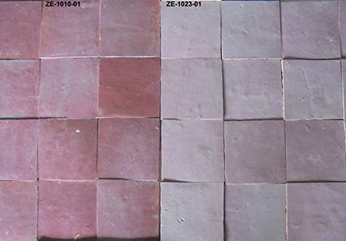 1 m² Ceramic Tiles Zelliges Moroccan Tile Picture Mosaic Wall Tiles Glazed Stoneware Rose Zellige