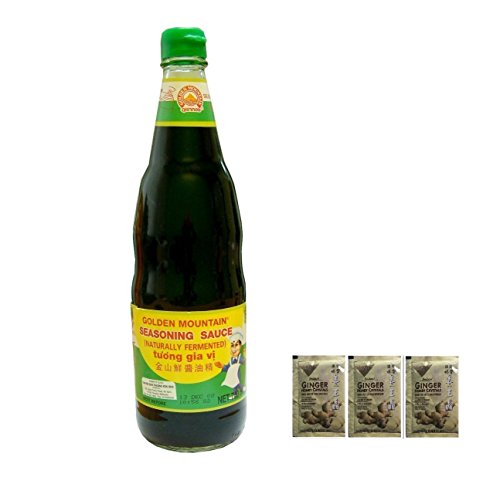 Golden Mountain Seasoning Sauce,20 Fl Oz plus a Free Gift Instant Ginger Honey Crystals