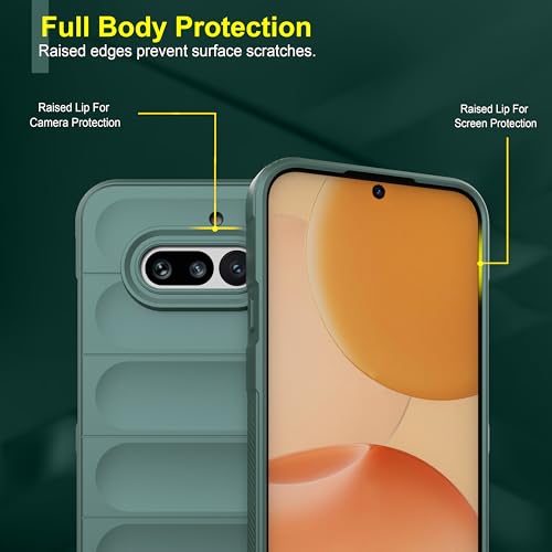 Image of Zapcase Back Case Cover for Nothing Phone (4a) | Compatible for Nothing Phone (4a) Back Cover | Liquid Silicon Magic Case with Camera Protection | Dark Green