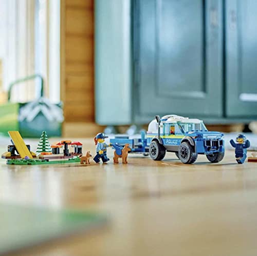LEGO City Mobile Police Dog Training 60369 Building Toy Set, Multicolor