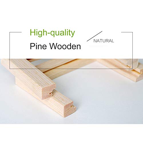 Ajcoflt Moldura de madeira de 8 polegadas, moldura de madeira natural Eco com moldura de acrílico de