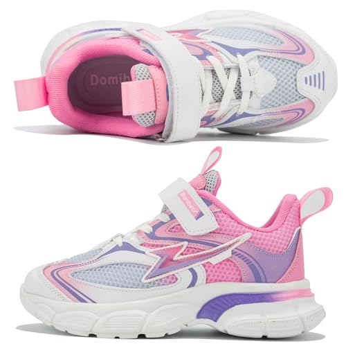 Kids Sneakers for Boys Girls Mesh Breathable Running Shoes Hook and Loop Lightweight Athletic Casual Shoes2