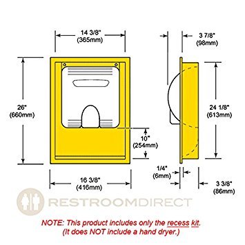 Recess Kit for XLERATOR Hand Dryers in Stainless Steel
