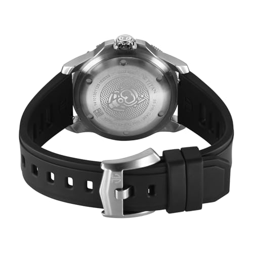 Image of Titan Zero Hour Diver's 100m Analog with Black Dial Black FKM Strap Watch for Men - 10067KP01