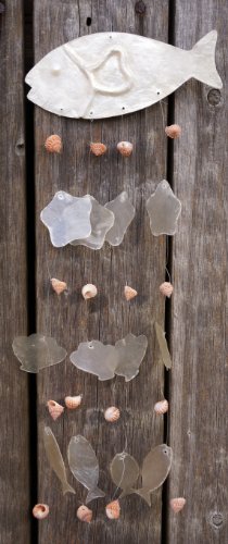 Guru-Shop Mobile da Conchiglie - Pesce 1, Bianco