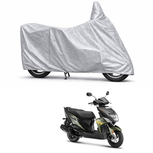 Image of 100% Waterproof Two Wheeler Body Cover Multi Layered Fabric Designed for Yamaha Ray ZR | Belt Buckle Lock | Silver Mag