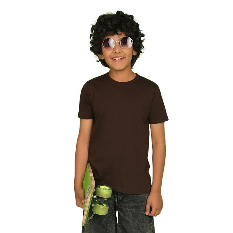 Image of Nusyl Boys Half Sleeves Solid T-Shirt for Kids | Soft Cotton Blend | Comfortable Regular Fit | Casual 2-16 Years | Multiple Colors & Pack Options
